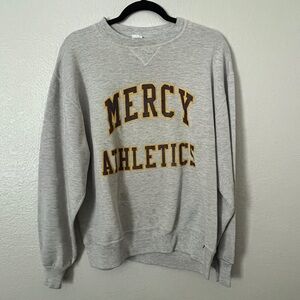 Vintage mercy athletics grey sweatshirt Russell L